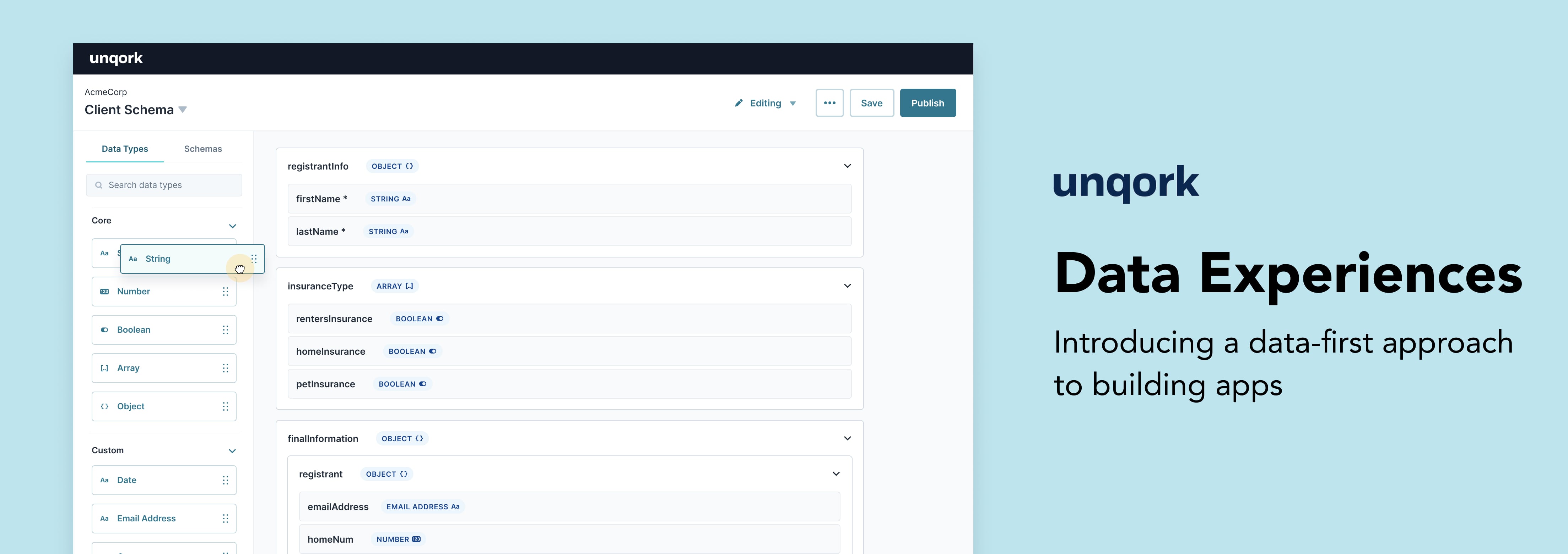 data experiences header